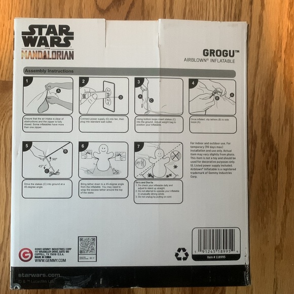 Star Wars Grogu Inflatable blow up - Picture 2 of 3